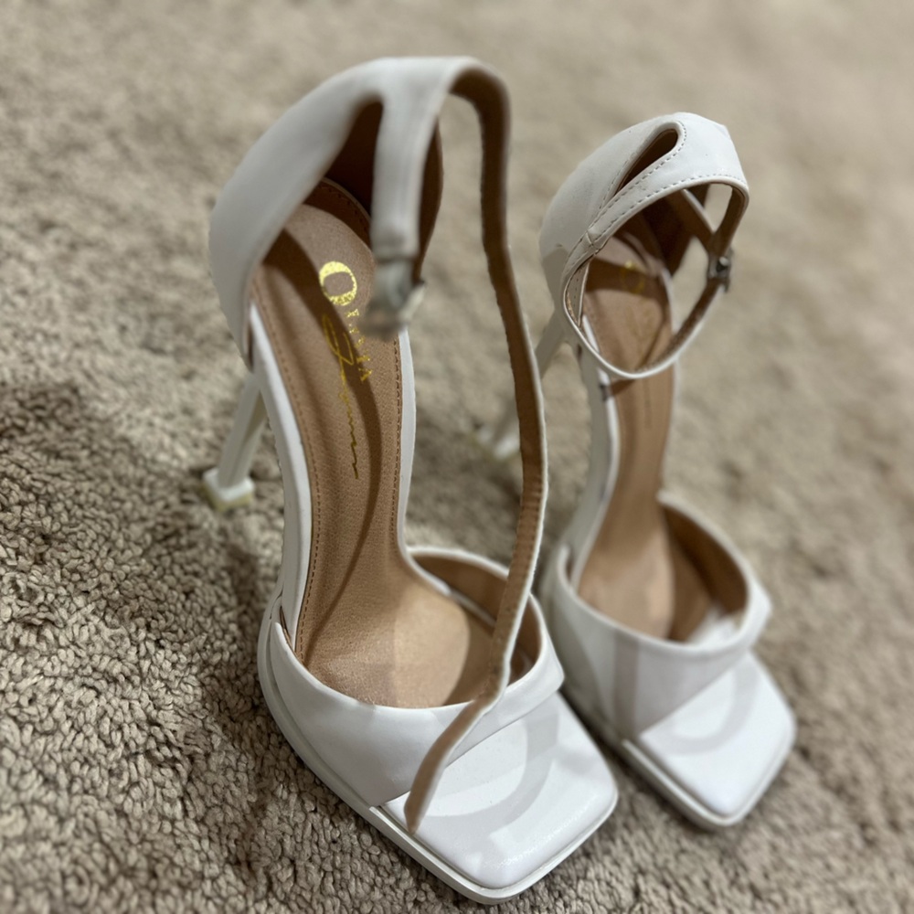Elegant White High Heels